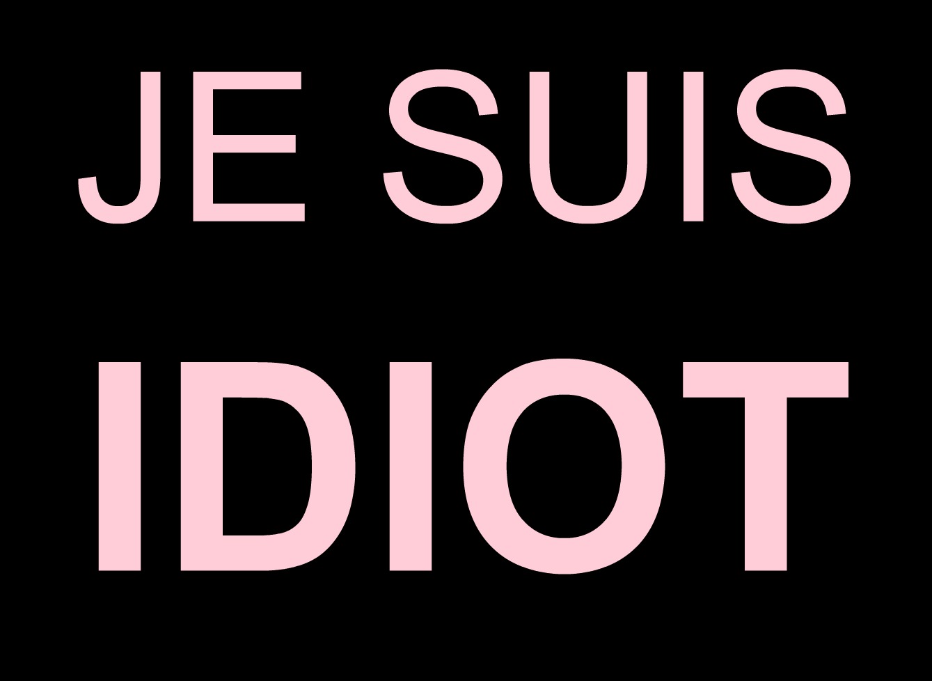 Je suis idiot